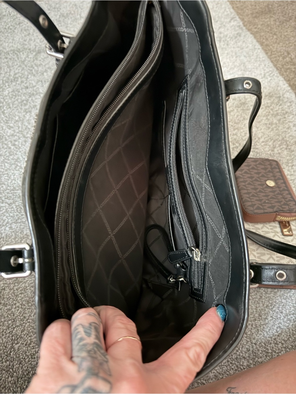Michael Kors Black MK Signature Tote - Picture 8 of 9